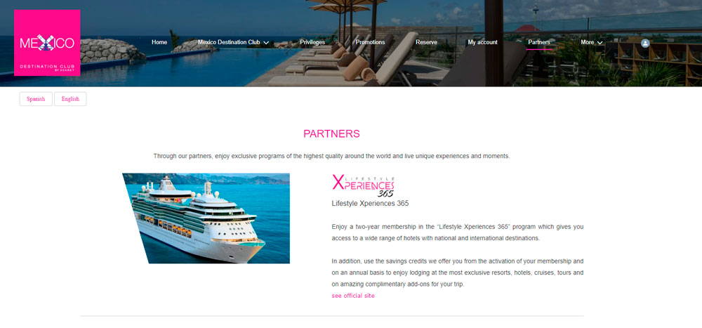 Web México Destination Club | Partners